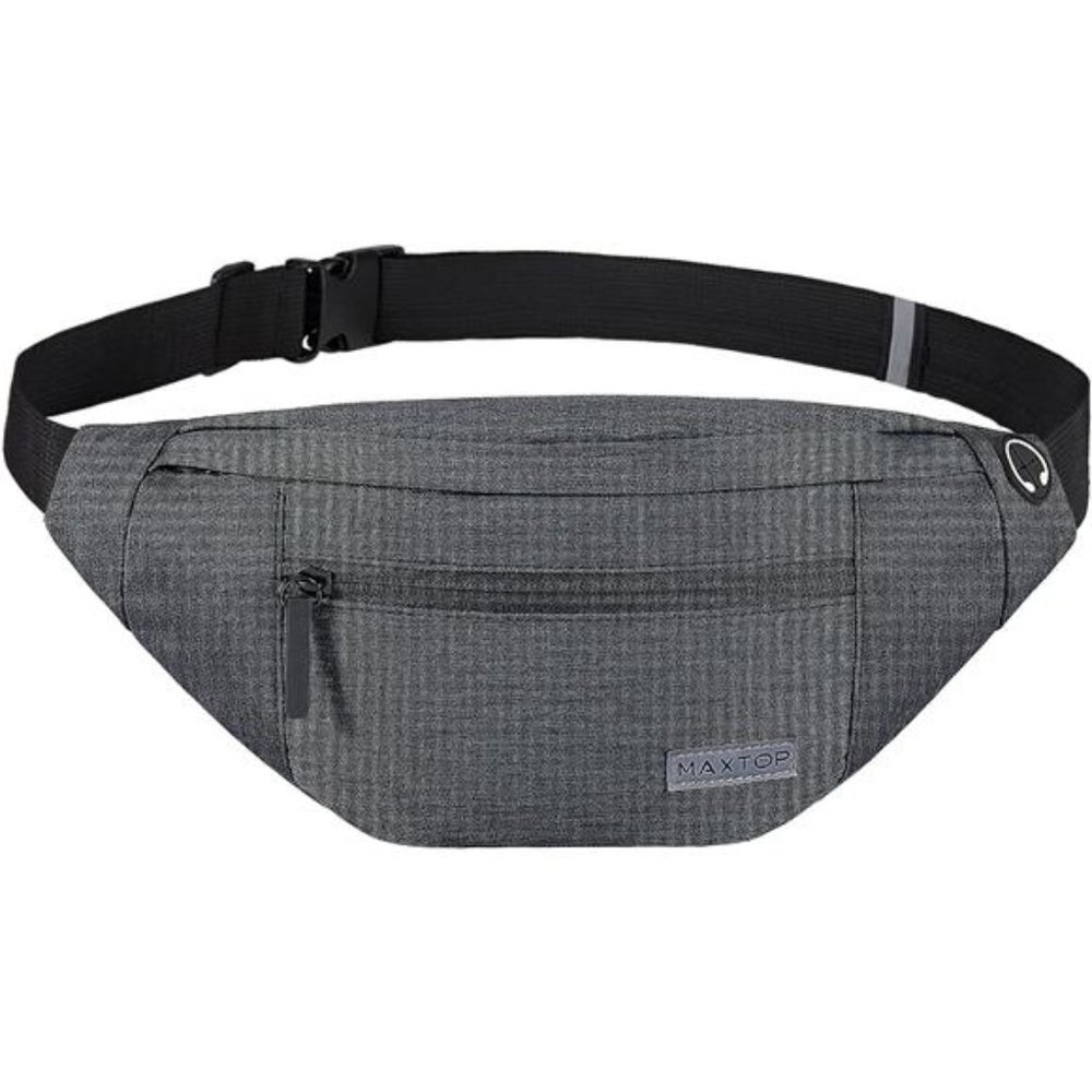 Large Crossbody Fanny Pack with 4-Zipper Pockets Enjoy Sports Workout - Picture 1 of 6